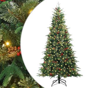 vidaXL K&uuml;nstlicher klappbarer Weihnachtsbaum Gr&uuml;n 180 cm PE und PVC