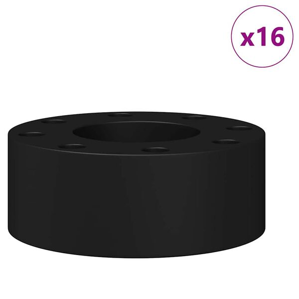 vidaXL Fu&szlig;balltisch-Bumper 16 pcs Schwarz 2,7 x 2,7 x 1,3 cm