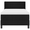 vidaXL Boxspringbett mit Matratze Schwarz 200 x 90 cm Stoff