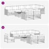 vidaXL Outdoor-Sofagarnitur mit Kissen 9 pcs Natur und Beige