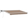 vidaXL Manueller Markisenrahmen mit LEDs Taupe 2,5 x 2 m