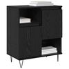 vidaXL Sideboard 3 pcs Schwarz Eichen-Optik 60 x 35 x 70 cm