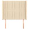 vidaXL Kopfteil mit Ohren Creme 93x23x118/128 cm Stoff