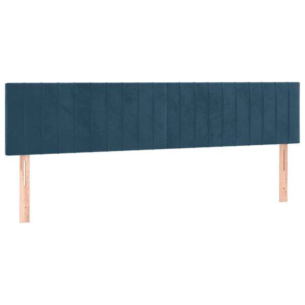 vidaXL Kopfteile 2 Stk. Dunkelblau 90x5x78/88 cm Samt