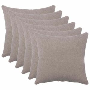 vidaXL Kissenbezug 6 pcs HEERLEN Hellgrau 30 x 30 cm Boucl&eacute;