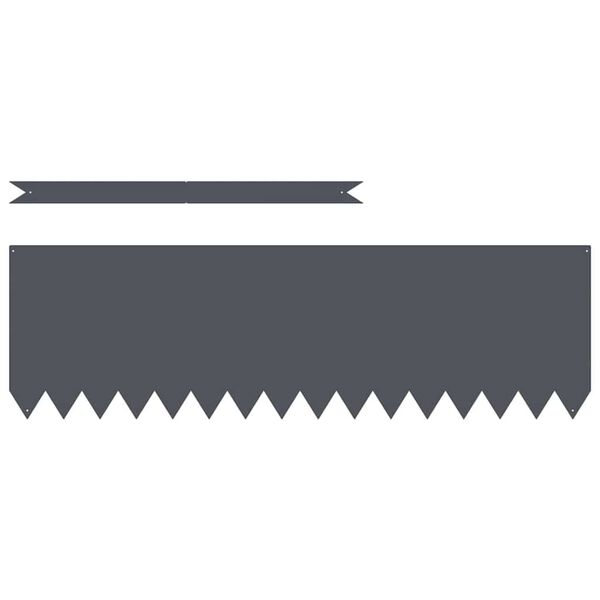 vidaXL Raseneinfassung 50 pcs Anthrazit 100 x 0,05 x 20 cm