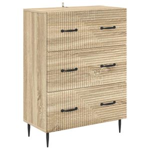 vidaXL Schubladenschrank Sonoma-Eiche 66 x 34,5 x 89,5 cm