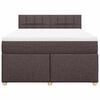 vidaXL Boxspringbett mit Matratze Dunkelbraun 140x190 cm Stoff