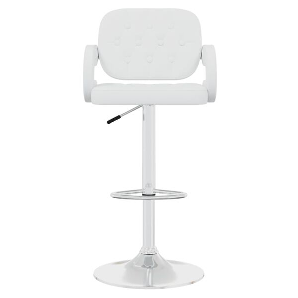 vidaXL Barhocker 2 Stk. Wei&szlig; Kunstleder