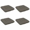 vidaXL Sitzkissen VIANEN 4 stk. 100 % Polyester Grau 50 x 50 x 12 cm
