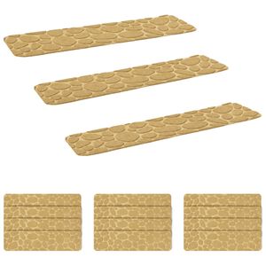 vidaXL Stufenmatten 15 stk. 76 x 20 cm Beige Polyester Rechteckig