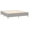 vidaXL Boxspringbett mit Matratze & LED Hellgrau 180x200 cm Stoff