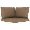 vidaXL 4-tlg. Garten-Lounge-Set mit Kissen in Taupe