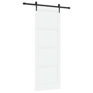 vidaXL Schiebet&uuml;r ORKDAL 83 x 232 cm Massives Kiefernholz Wei&szlig;