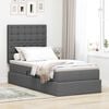 vidaXL Bett mit Stauraum und LED Dunkelgrau 90 x 200 cm Polyester