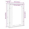 vidaXL Bad-Spiegelschrank Artisan-Eiche 42x12x60 cm Holzwerkstoff
