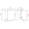 vidaXL Wandmontiertes TV-Regal Artisan-Eiche 80 x 34,5 x 40 cm