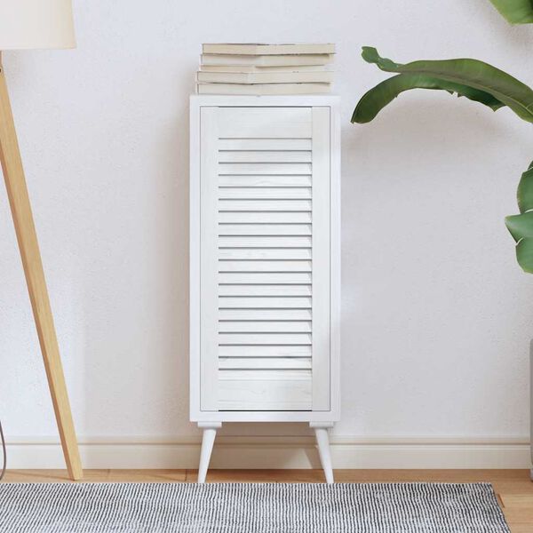 vidaXL Schrankt&uuml;r Lamellen-Design Wei&szlig; 69x29,5 cm