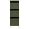 vidaXL Highboard Olivgrün 39x35x103,5 cm Stahl