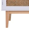 vidaXL Sideboard Wei&szlig; 88,5x40x80 cm MDF und Rattan
