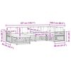 vidaXL Outdoor-Sofagarnitur mit Kissen 6 pcs Natur und Beige