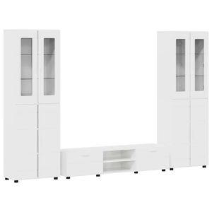 vidaXL TV-Schrankset FLORIN 3 stk. 150 x 39 x 30 cm Hochglanz Wei&szlig;