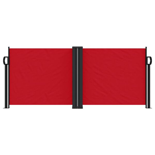 vidaXL Seitenmarkise Ausziehbar Rot 100x600 cm
