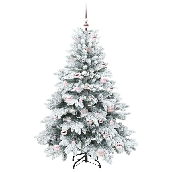 vidaXL K&uuml;nstlicher Weihnachtsbaum mit 150 LEDs Wei&szlig; 150 cm PE und PVC