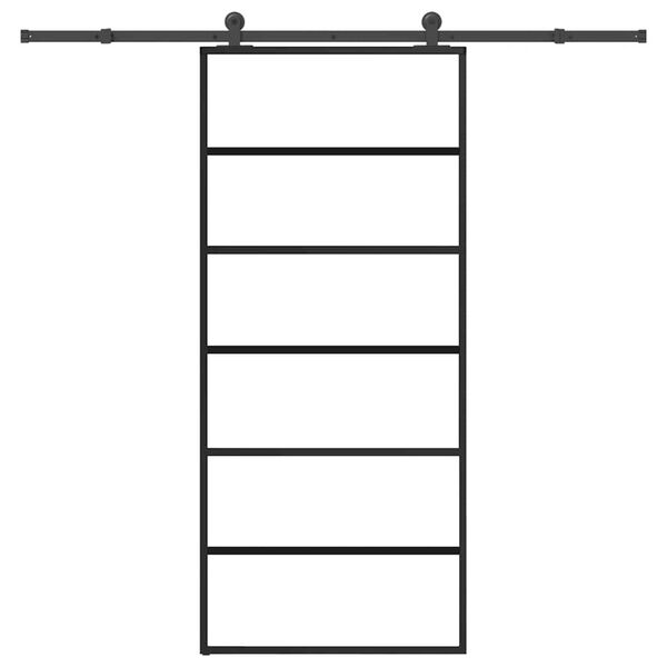 vidaXL Schiebet&uuml;r mit Beschlag 90x205 cm ESG-Glas & Aluminium
