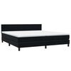 vidaXL Boxspringbett mit Matratze & LED Schwarz 180x210 cm Samt