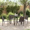 vidaXL Garten Essgruppe 5 pcs Braun Poly Rattan