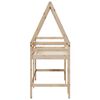 vidaXL Hochbett mit Leiter und Dach 80x200 cm Massivholz Kiefer