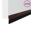 vidaXL Aufsteck T&uuml;rb&uuml;rstendichtungen 12 pcs Braun 100 cm