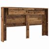 vidaXL Kopfteil mit Regal Altholz 180 x 17 x 104,5 cm Holzwerkstoff