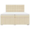 vidaXL Boxspringbett mit Matratze Creme 200x200 cm Stoff