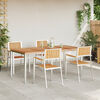 vidaXL Outdoortisch-Set 5 pcs Braun Massivholz Teak