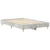 vidaXL Bettgestell ohne Matratze Betongrau 135x190 cm Holzwerkstoff