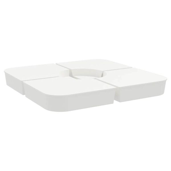 vidaXL 4-tlg. Kreuzfuß-Schirmständer-Set 100 kg PP