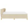 vidaXL Boxspringbett mit Matratze Creme 160 x 200 cm Stoff