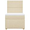 vidaXL Boxspringbett mit Matratze Creme 100x200 cm Stoff