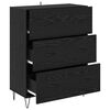 vidaXL Sideboard mit Schubladen Schwarz Eichen-Optik 69,5 x 34 x 90 cm
