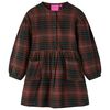 vidaXL Kinderkleid mit Langen &Auml;rmeln Cognac 116