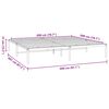 vidaXL Bettgestell Metall Schwarz 200x200 cm