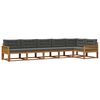 vidaXL Outdoor-Sofagarnitur 6 stk. Natur und Anthrazit