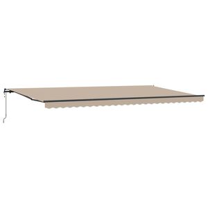 vidaXL Ausziehbare Markise Beige 600 x 300 cm Stoff und Aluminium
