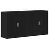 vidaXL Sideboard 2 stk. Schwarz Eichen-Optik 79 x 38 x 80 cm