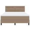 vidaXL Boxspringbett mit Matratze Cappuccino 140 x 190 cm Kunstleder