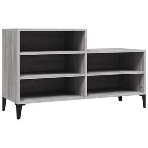 vidaXL Schuhregal Grau Sonoma 102x36x60 cm Holzwerkstoff