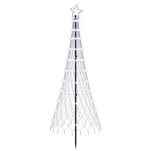 vidaXL LED-Weihnachtsbaum 180 cm 230 LEDs Kaltwei&szlig; Eisen Schwarz