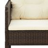 vidaXL 5-tlg. Garten-Lounge-Set mit Kissen Braun Poly Rattan